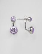 Asos Design Jewel Swing Earrings - Purple