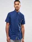 Farah Short Sleeve Printed Shirt - Blue