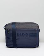 Boss Green By Hugo Boss Mixed Fabric Messenger Bag Navy - Navy