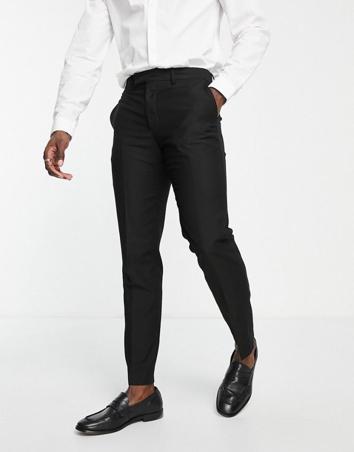 French Connection Plain Slim Fit Suit Pants In Black