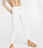 River Island Petite Molly Skinny Jeans In White