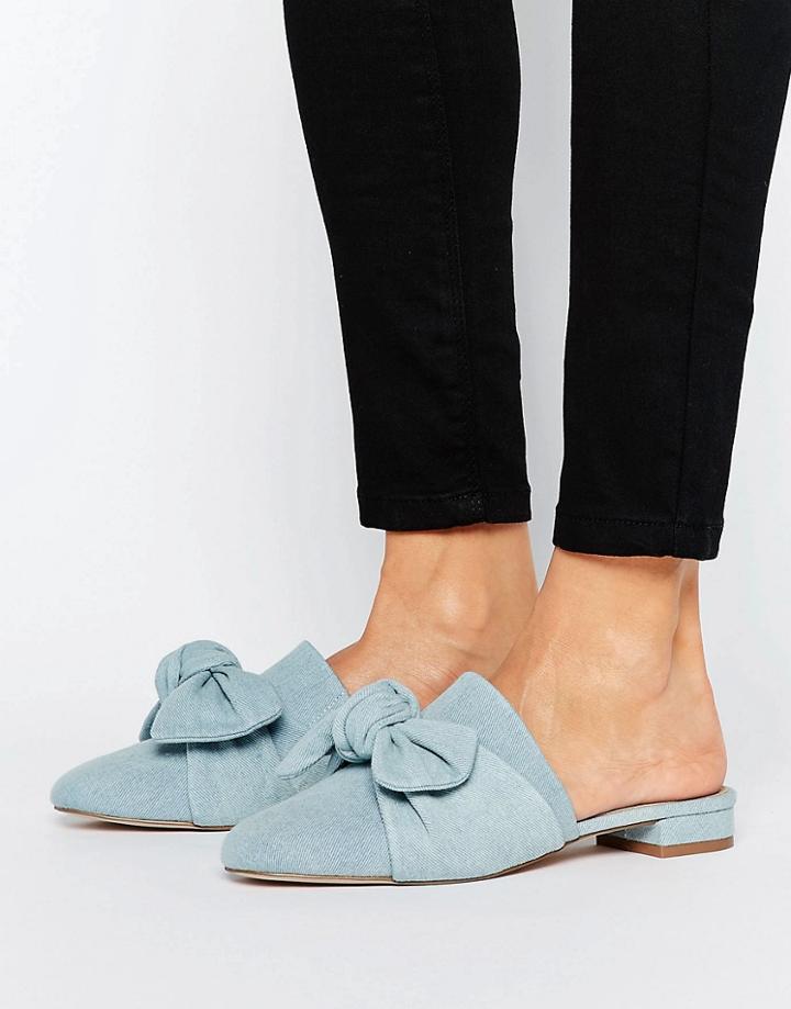 Asos Link Up Mule Ballet Flats - Blue