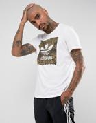 Adidas Skateboarding Solid Bb T-shirt In Camo Print Br4988 - White