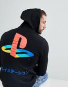 Asos Hoodie With Playstation Print In Black - Black