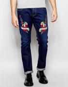 Love Moschino Tattoo Skinny Jean - Blue