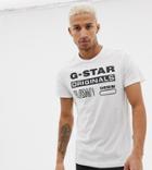 G-star Swando Graphic T-shirt In White - White