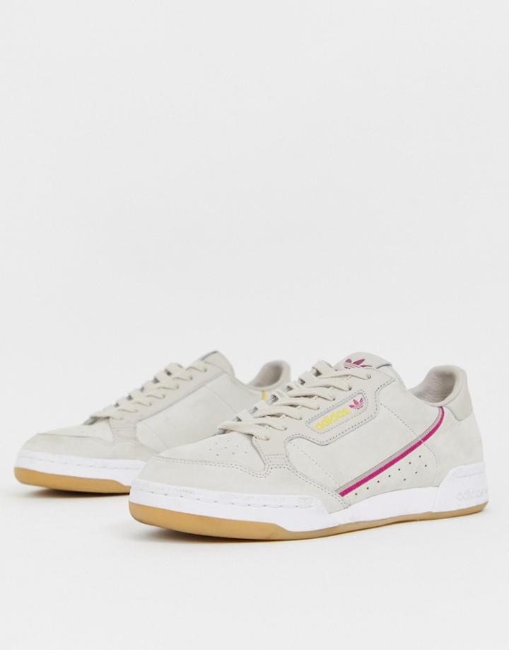 Adidas Originals Continental 80's Tfl Metropolitan Circle Line Sneakers In Brown - Brown