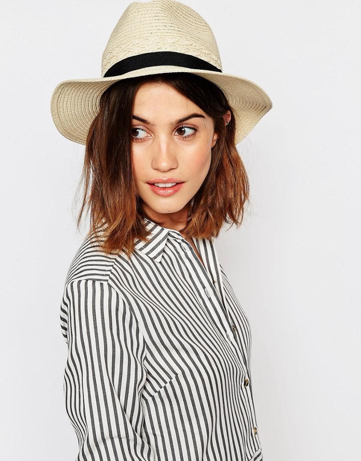 Warehouse Straw Panama Hat - Neutral