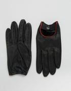 Barneys Driving Glove In Black - Brown