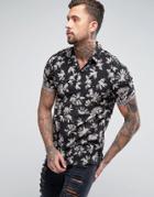 Religion Short Sleeve Floral Shirt - Pink