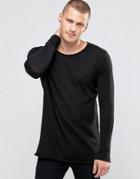 Siksilk Sweater With Raw Edges - Black