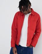 Weekday Core Zip Jacket - Red