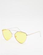 Aj Morgan Aviator Style Sunglasses-yellow