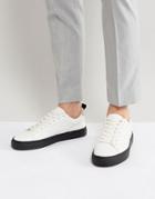 Asos Sneakers In White With Contrast Black Sole - White