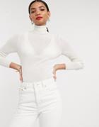 & Other Stories Roll Neck Merino Sweater In Off White