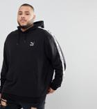 Puma Plus Pullover Hoodie With Sleeve Taping In Black Exclusive To Asos - Black