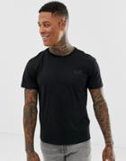 Ea7 Small Logo T-shirt In Black - Black