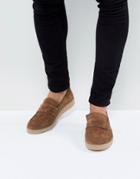 Asos Loafers In Tan Suede With Gum Sole - Tan