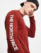 The North Face Hit Long Sleeve T-shirt In Red