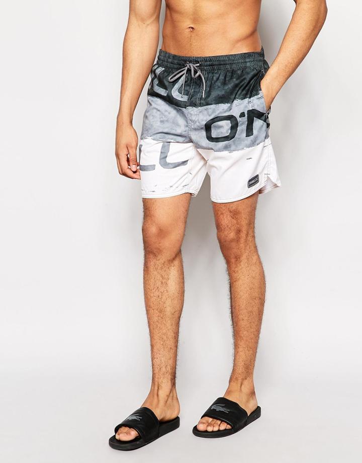 O'neill Logo Swim Shorts In Black - Black