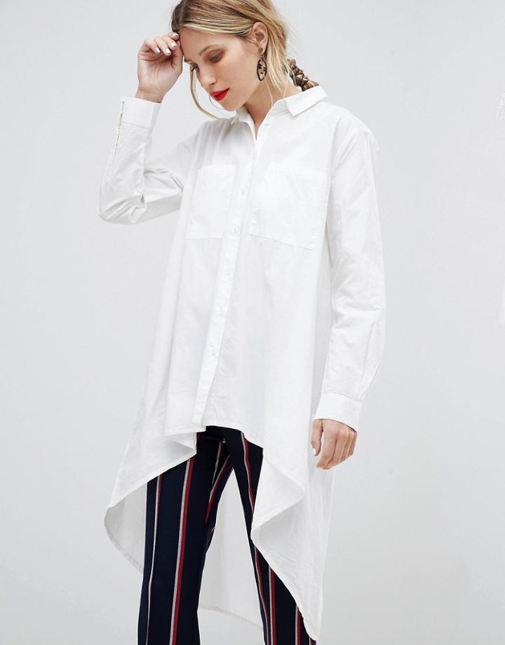 Mango Oversized Shirt - White