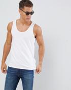Asos Design Organic Vest In White - White