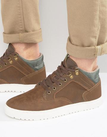 New Look Hi-top Sneakers In Brown - Brown