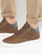 New Look Hi-top Sneakers In Brown - Brown