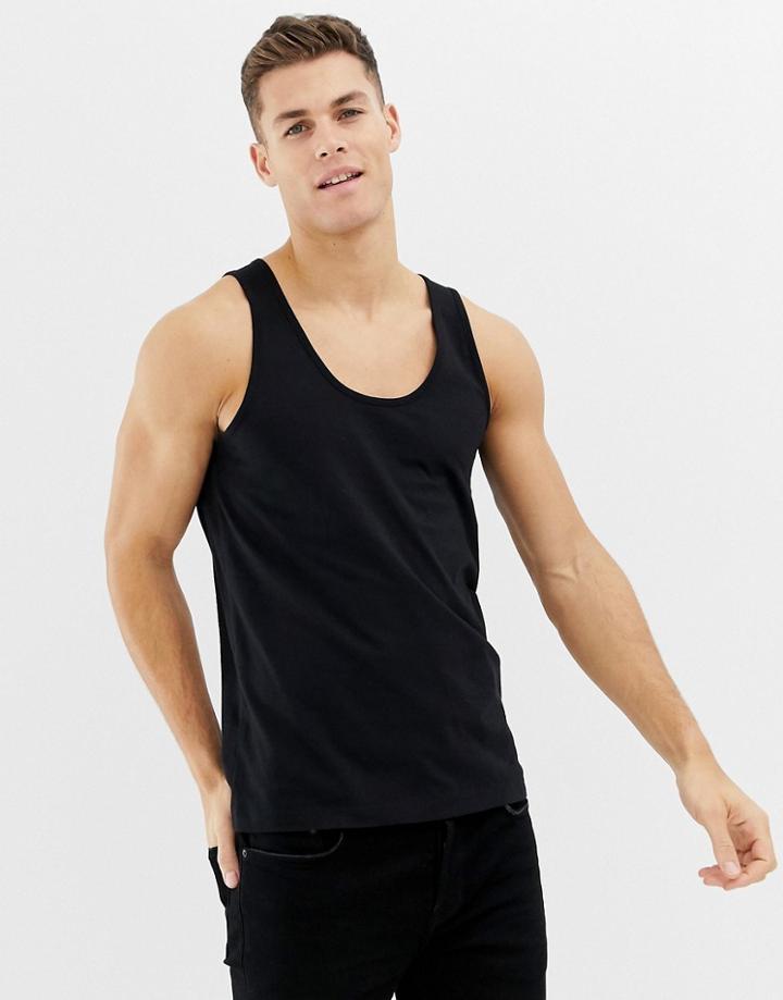 Asos Design Organic Tank In Black