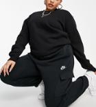 Nike Plus Essentials Cuffed Cargo Sweatpants In Black