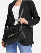 Love Moschino Quilted Top Handle Shoulder Bag In Black