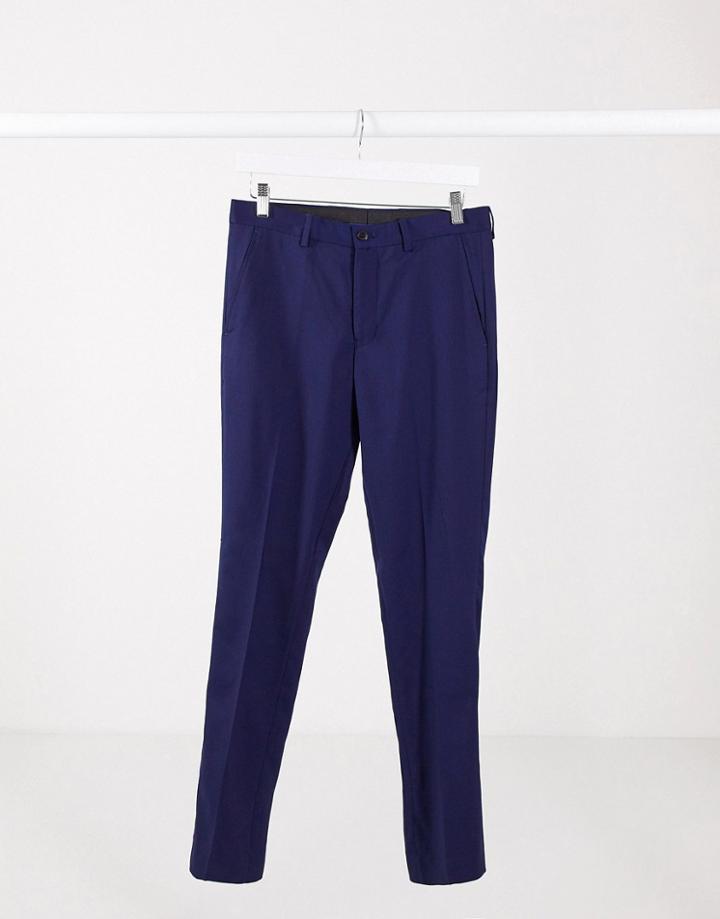 Jack & Jones Premium Skinny Suit Pants In Blue-blues