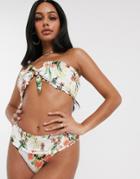 Unique 21 Tropical Shirred Bikini Bottom-multi
