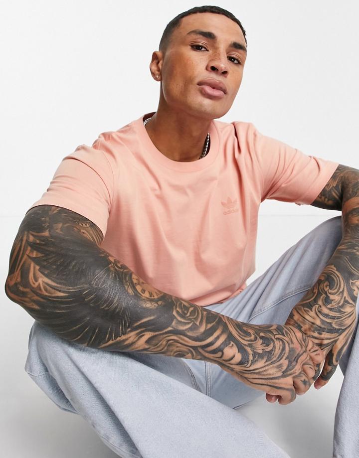 Adidas Originals Trefoil Marshmallow T-shirt In Blush-pink