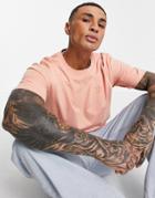Adidas Originals Trefoil Marshmallow T-shirt In Blush-pink