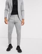 Only & Sons Slim Fit Soft Deconstructed Suit Pants In Gray-grey