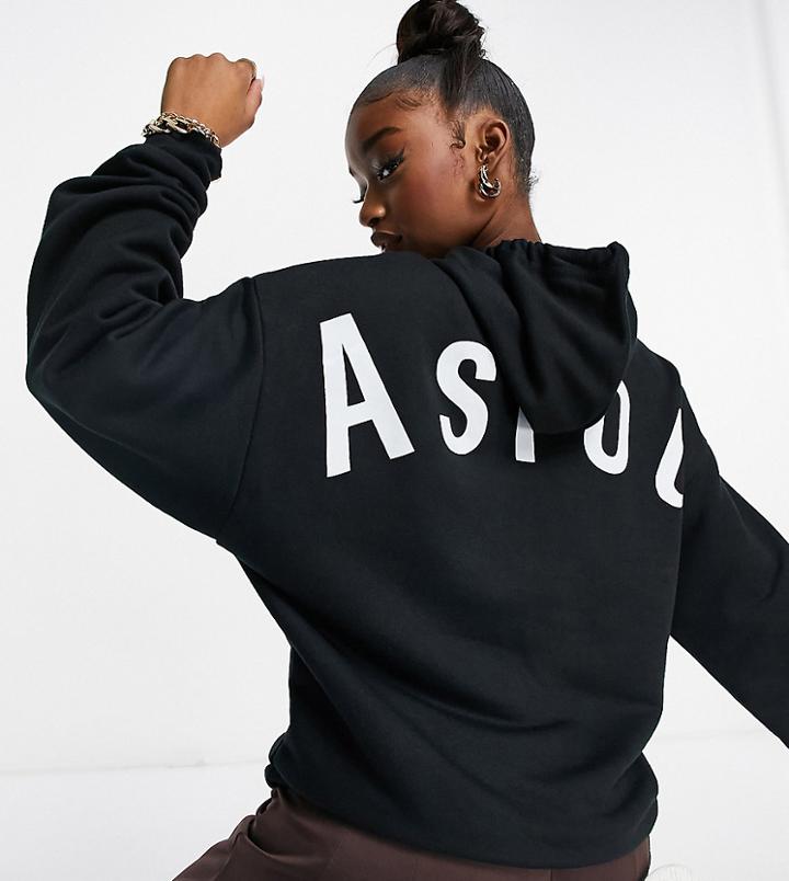Asyou Hoodie With Large Back Logo In Black