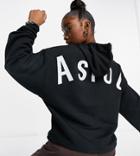 Asyou Hoodie With Large Back Logo In Black