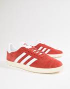 Adidas Originals Gazelle Suede Sneakers In Red B37944 - Red