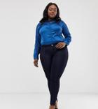 Junarose Zip Front Skinny Jeans-navy