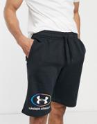 Under Armour Training Lockertag Fleece Shorts In Black
