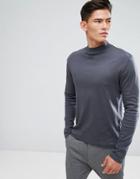 Kiomi High Neck Long Sleeve T-shirt In Gray - Gray