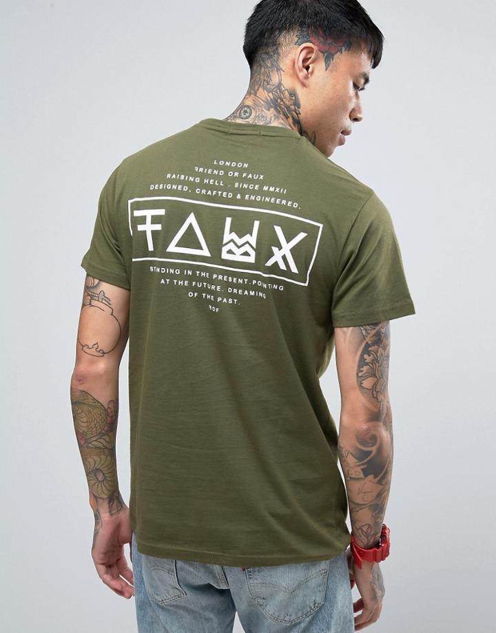 Friend Or Faux Limitless Back Print T-shirt - Green