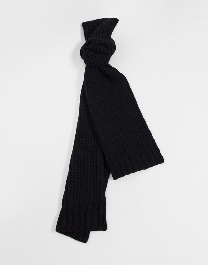 Allsaints Thermal Stitch Beanie In Black