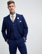 Harry Brown Wedding Slim Fit Super Soft Suit Jacket-blue