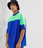 Collusion Cut And Sew Oversized T-shirt In Green-multi