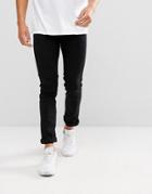Love Moschino Skinny Jeans In Black With Badge - Black