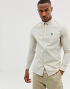 Lyle & Scott Slim Fit Gingham Shirt In Stone - Stone