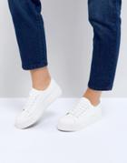 New Look Flatform Lace Up Sneaker - White