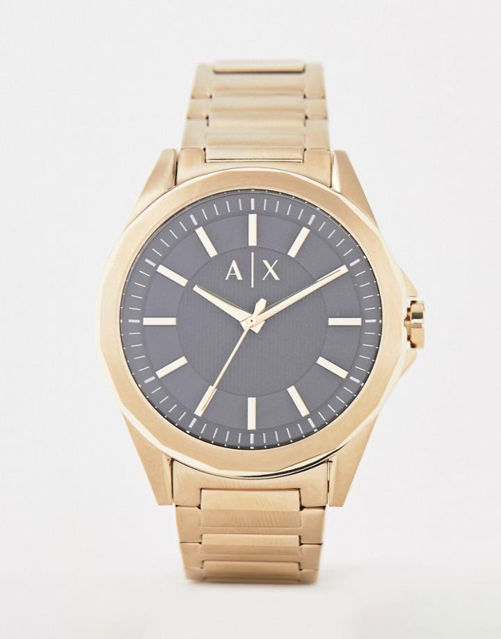 Armani Exchange Ax2619 Drexler Bracelet Watch In Gold 44mm - Gold